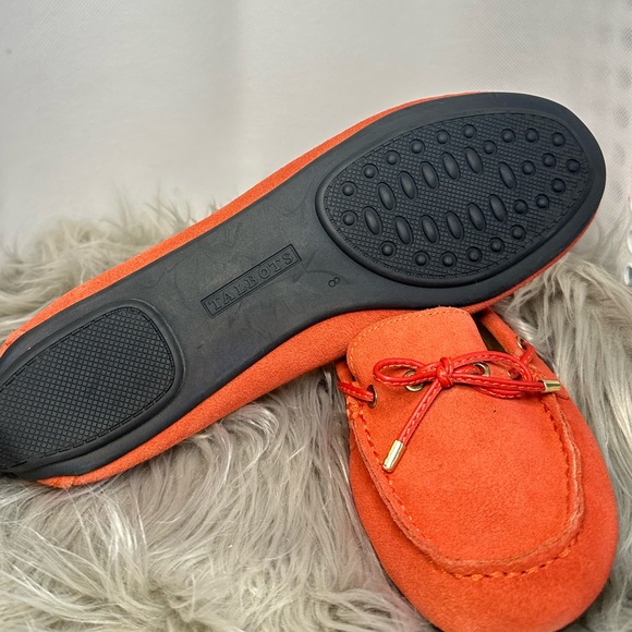 8M Orange Womens Moccasins Talbots - Picture 2 of 4